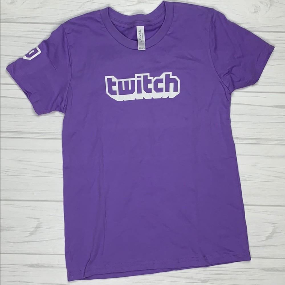 Twitch gaming purple shirt
